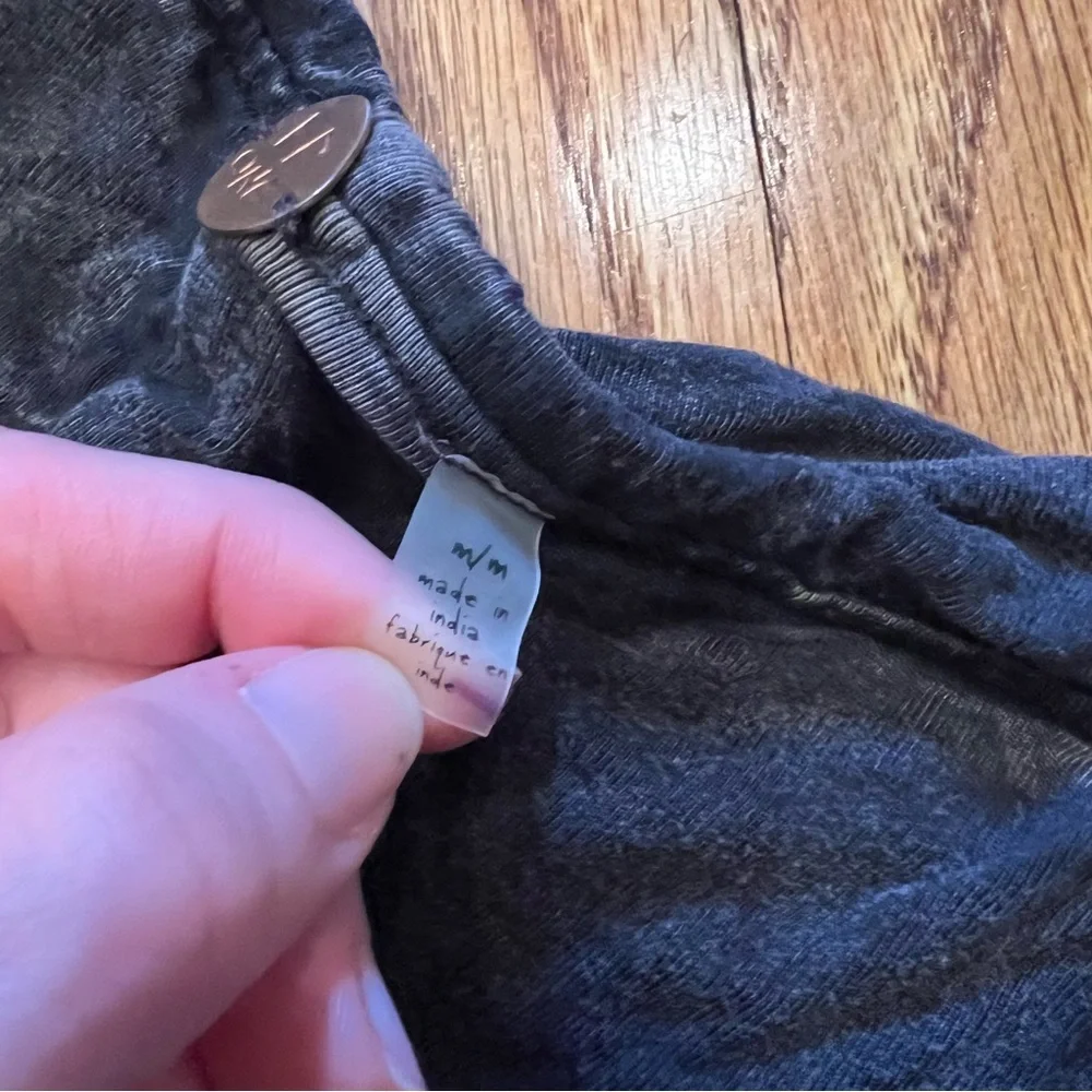 Free People Jayla Ruched Wide Leg Pants Washed Black FP One Women’s Wide Leg M - Picture 6 of 8